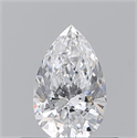 Natural Diamond 0.50 Carats, Pear with  Cut, D Color, SI2 Clarity and Certified by GIA