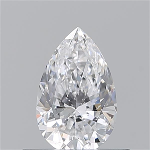 Picture of Natural Diamond 0.50 Carats, Pear with  Cut, D Color, SI2 Clarity and Certified by GIA