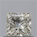 Natural Diamond 0.50 Carats, Princess with  Cut, K Color, VVS2 Clarity and Certified by GIA