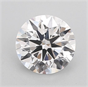 Lab Grown Diamond 1.03 Carats, Round with Ideal Cut, D Color, VVS2 Clarity and Certified by IGI