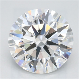 Picture of Lab Grown Diamond 2.57 Carats, Round with Ideal Cut, D Color, IF Clarity and Certified by IGI