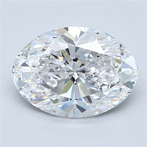 Picture of Natural Diamond 1.70 Carats, Oval with  Cut, D Color, VS1 Clarity and Certified by GIA