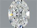 Natural Diamond 0.46 Carats, Oval with  Cut, F Color, VVS2 Clarity and Certified by GIA