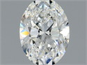 Natural Diamond 0.46 Carats, Oval with  Cut, F Color, VVS2 Clarity and Certified by GIA