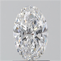 Natural Diamond 1.01 Carats, Oval with  Cut, D Color, SI2 Clarity and Certified by GIA