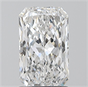 Natural Diamond 1.50 Carats, Radiant with  Cut, F Color, SI1 Clarity and Certified by GIA