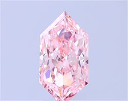 Picture of Lab Grown Diamond 3.02 Carats, HEXAGONAL with  Cut, Fancy Vivid Pink Color, VS1 Clarity and Certified by IGI