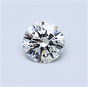 Natural Diamond 0.52 Carats, Round with Excellent Cut, G Color, SI2 Clarity and Certified by GIA