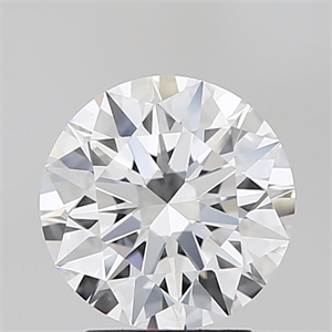 Picture of Lab Grown Diamond 2.35 Carats, Round with Ideal Cut, D Color, IF Clarity and Certified by IGI