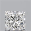 Natural Diamond 0.90 Carats, Princess with  Cut, F Color, VS1 Clarity and Certified by GIA