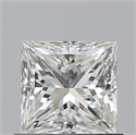 Natural Diamond 0.80 Carats, Princess with  Cut, I Color, VVS2 Clarity and Certified by GIA