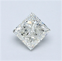 Natural Diamond 0.70 Carats, Princess with  Cut, K Color, SI1 Clarity and Certified by GIA