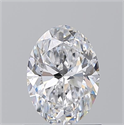 Natural Diamond 0.90 Carats, Oval with  Cut, D Color, VS2 Clarity and Certified by GIA
