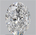 Natural Diamond 0.90 Carats, Oval with  Cut, E Color, SI1 Clarity and Certified by GIA