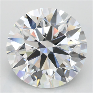 Picture of Lab Grown Diamond 4.04 Carats, Round with Excellent Cut, D Color, IF Clarity and Certified by GIA