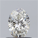 Natural Diamond 0.53 Carats, Oval with  Cut, G Color, VVS1 Clarity and Certified by GIA