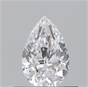 Natural Diamond 0.50 Carats, Pear with  Cut, D Color, VS1 Clarity and Certified by GIA