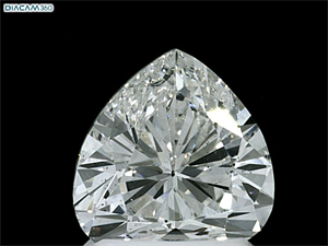 Picture of Natural Diamond 2.04 Carats, Heart with  Cut, H Color, SI1 Clarity and Certified by GIA