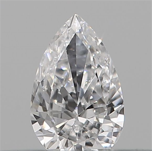 Picture of Natural Diamond 0.14 Carats, Pear with  Cut, E Color, VVS2 Clarity and Certified by IGI
