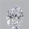 Natural Diamond 0.70 Carats, Oval with  Cut, D Color, VVS1 Clarity and Certified by GIA