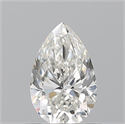 Natural Diamond 0.70 Carats, Pear with  Cut, H Color, VVS2 Clarity and Certified by GIA