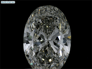 Picture of Natural Diamond 1.50 Carats, Oval with  Cut, G Color, I1 Clarity and Certified by GIA
