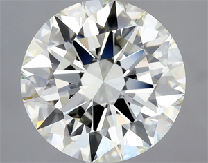 Picture of Natural Diamond 3.70 Carats, Round with Excellent Cut, L Color, VVS2 Clarity and Certified by GIA