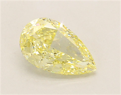 Picture of Lab Grown Diamond 2.15 Carats, Pear with  Cut, Fancy Yellow Color, VS1 Clarity and Certified by IGI
