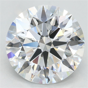 Picture of Lab Grown Diamond 3.29 Carats, Round with Excellent Cut, D Color, VVS1 Clarity and Certified by GIA