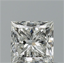 Natural Diamond 0.71 Carats, Princess with  Cut, G Color, VVS2 Clarity and Certified by IGI