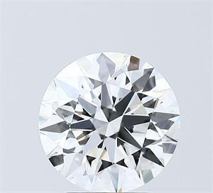 Picture of Lab Grown Diamond 2.55 Carats, Round with Ideal Cut, D Color, VVS2 Clarity and Certified by IGI