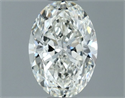 Natural Diamond 0.60 Carats, Oval with  Cut, H Color, VVS2 Clarity and Certified by GIA