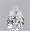 Diamante Natural 0.53 quilates, De pera , Color E, claridad VVS2 y certificado GIA