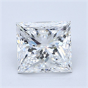 Natural Diamond 3.52 Carats, Princess with  Cut, D Color, VVS2 Clarity and Certified by GIA