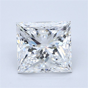 Picture of Natural Diamond 3.52 Carats, Princess with  Cut, D Color, VVS2 Clarity and Certified by GIA