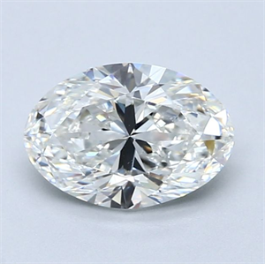 Picture of Natural Diamond 1.30 Carats, Oval with  Cut, G Color, VS2 Clarity and Certified by GIA