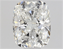 Natural Diamond 0.56 Carats, Cushion with  Cut, F Color, VVS1 Clarity and Certified by GIA