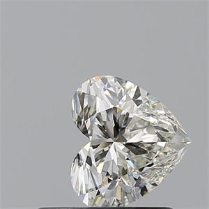 Picture of Natural Diamond 0.52 Carats, Heart with  Cut, J Color, VVS1 Clarity and Certified by GIA