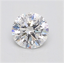 Natural Diamond 0.70 Carats, Round with Excellent Cut, D Color, SI2 Clarity and Certified by IGI