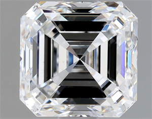 Picture of Natural Diamond 1.50 Carats, Asscher with  Cut, E Color, VS2 Clarity and Certified by GIA