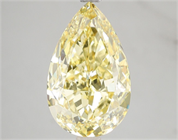 Picture of Lab Grown Diamond 5.01 Carats, Pear with  Cut, Fancy Vivid Yellow Color, VS1 Clarity and Certified by IGI
