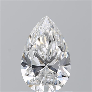 Picture of Natural Diamond 0.92 Carats, Pear with  Cut, E Color, SI1 Clarity and Certified by GIA