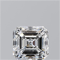 Natural Diamond 1.01 Carats, Asscher with  Cut, E Color, SI1 Clarity and Certified by GIA