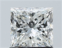 Natural Diamond 1.02 Carats, Princess with  Cut, H Color, VS2 Clarity and Certified by GIA