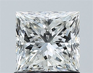 Picture of Natural Diamond 1.02 Carats, Princess with  Cut, H Color, VS2 Clarity and Certified by GIA