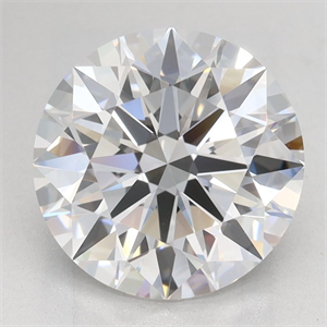 Picture of Lab Grown Diamond 2.56 Carats, Round with Ideal Cut, D Color, IF Clarity and Certified by IGI
