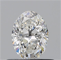 Natural Diamond 0.50 Carats, Oval with  Cut, F Color, VVS1 Clarity and Certified by GIA