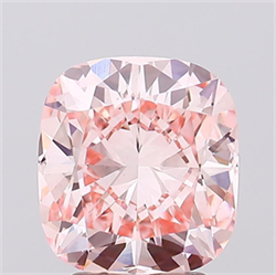 Picture of Lab Grown Diamond 3.03 Carats, CUSHION MODIFIED with  Cut, Fancy Intense Pink Color, VS1 Clarity and Certified by IGI
