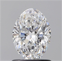 Natural Diamond 0.91 Carats, Oval with  Cut, D Color, SI1 Clarity and Certified by GIA
