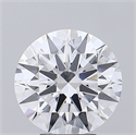 Lab Grown Diamond 5.33 Carats, Round with Excellent Cut, D Color, VVS2 Clarity and Certified by GIA